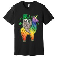 Sloth Rainbow Leprechaun Premium T-Shirt