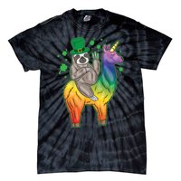 Sloth Rainbow Leprechaun Tie-Dye T-Shirt