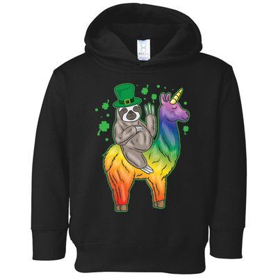 Sloth Rainbow Leprechaun Toddler Hoodie