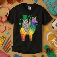 Sloth Rainbow Leprechaun Kids T-Shirt