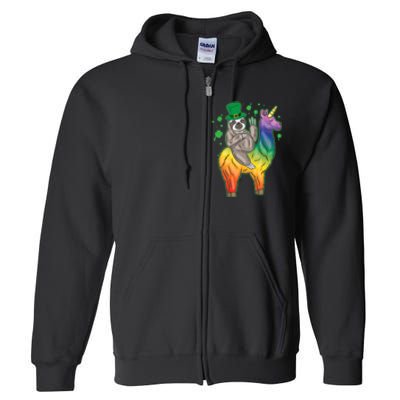 Sloth Rainbow Leprechaun Full Zip Hoodie