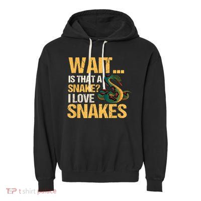 Snake Reptile Lovers Herpetologist Ophidiophilia Garment-Dyed Fleece Hoodie