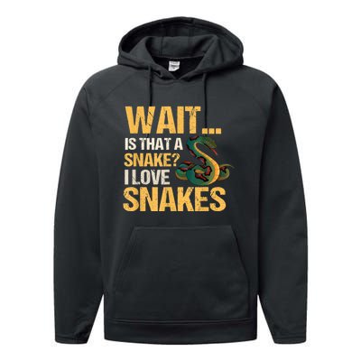 Snake Reptile Lovers Herpetologist Ophidiophilia Performance Fleece Hoodie