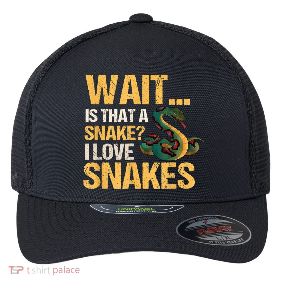 Snake Reptile Lovers Herpetologist Ophidiophilia Flexfit Unipanel Trucker Cap
