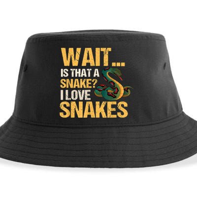 Snake Reptile Lovers Herpetologist Ophidiophilia Sustainable Bucket Hat