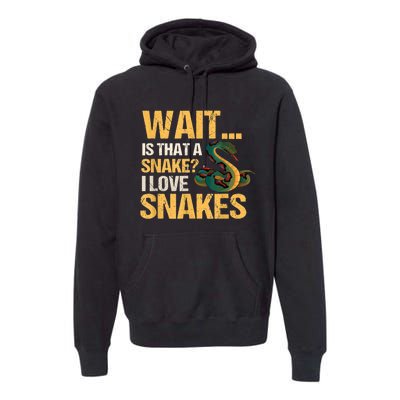 Snake Reptile Lovers Herpetologist Ophidiophilia Premium Hoodie