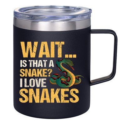 Snake Reptile Lovers Herpetologist Ophidiophilia 12oz Stainless Steel Coffee Mug