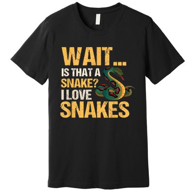 Snake Reptile Lovers Herpetologist Ophidiophilia Premium T-Shirt