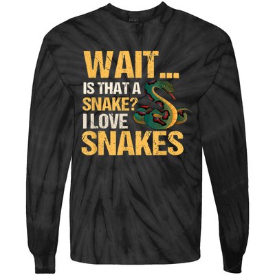 Snake Reptile Lovers Herpetologist Ophidiophilia Tie-Dye Long Sleeve Shirt