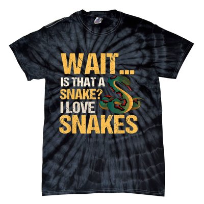 Snake Reptile Lovers Herpetologist Ophidiophilia Tie-Dye T-Shirt