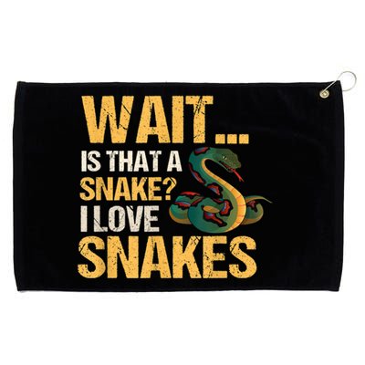 Snake Reptile Lovers Herpetologist Ophidiophilia Grommeted Golf Towel