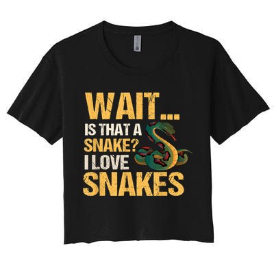 Snake Reptile Lovers Herpetologist Ophidiophilia Crop Top