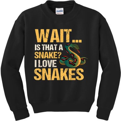Snake Reptile Lovers Herpetologist Ophidiophilia Kids Sweatshirt