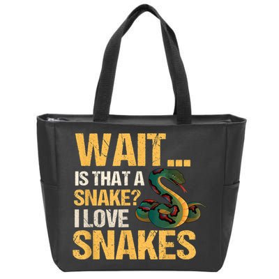 Snake Reptile Lovers Herpetologist Ophidiophilia Zip Tote Bag