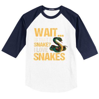 Snake Reptile Lovers Herpetologist Ophidiophilia Baseball Sleeve Shirt