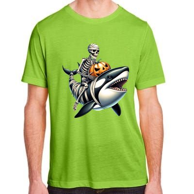 Skeleton Riding Mummy Orca Halloween Whale Great Gift Adult ChromaSoft Performance T-Shirt