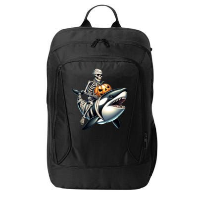 Skeleton Riding Mummy Orca Halloween Whale Great Gift City Backpack