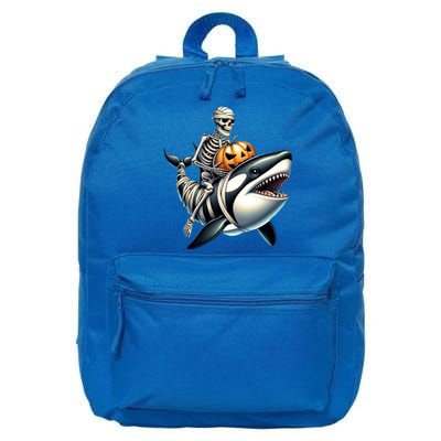 Skeleton Riding Mummy Orca Halloween Whale Great Gift 16 in Basic Backpack