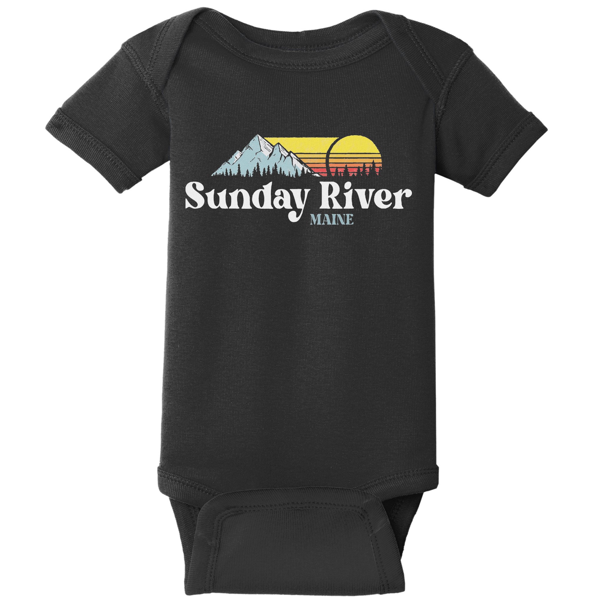 Sunday River Maine Ski Snowboard Hiking Family Vacation Baby Bodysuit