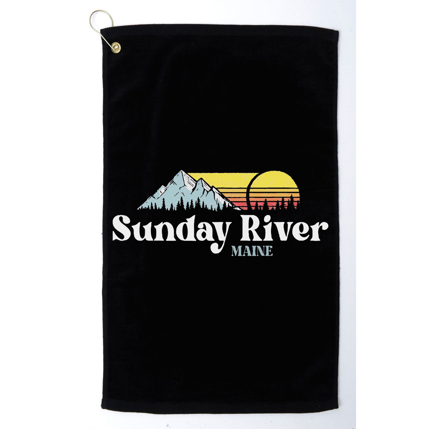 Sunday River Maine Ski Snowboard Hiking Family Vacation Golf Towel