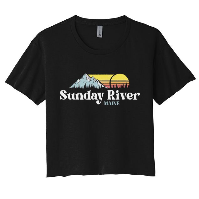 Sunday River Maine Ski Snowboard Hiking Family Vacation Crop Top