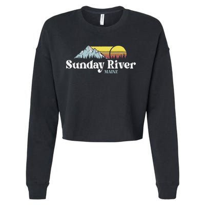Sunday River Maine Ski Snowboard Hiking Family Vacation Cropped Pullover Crew