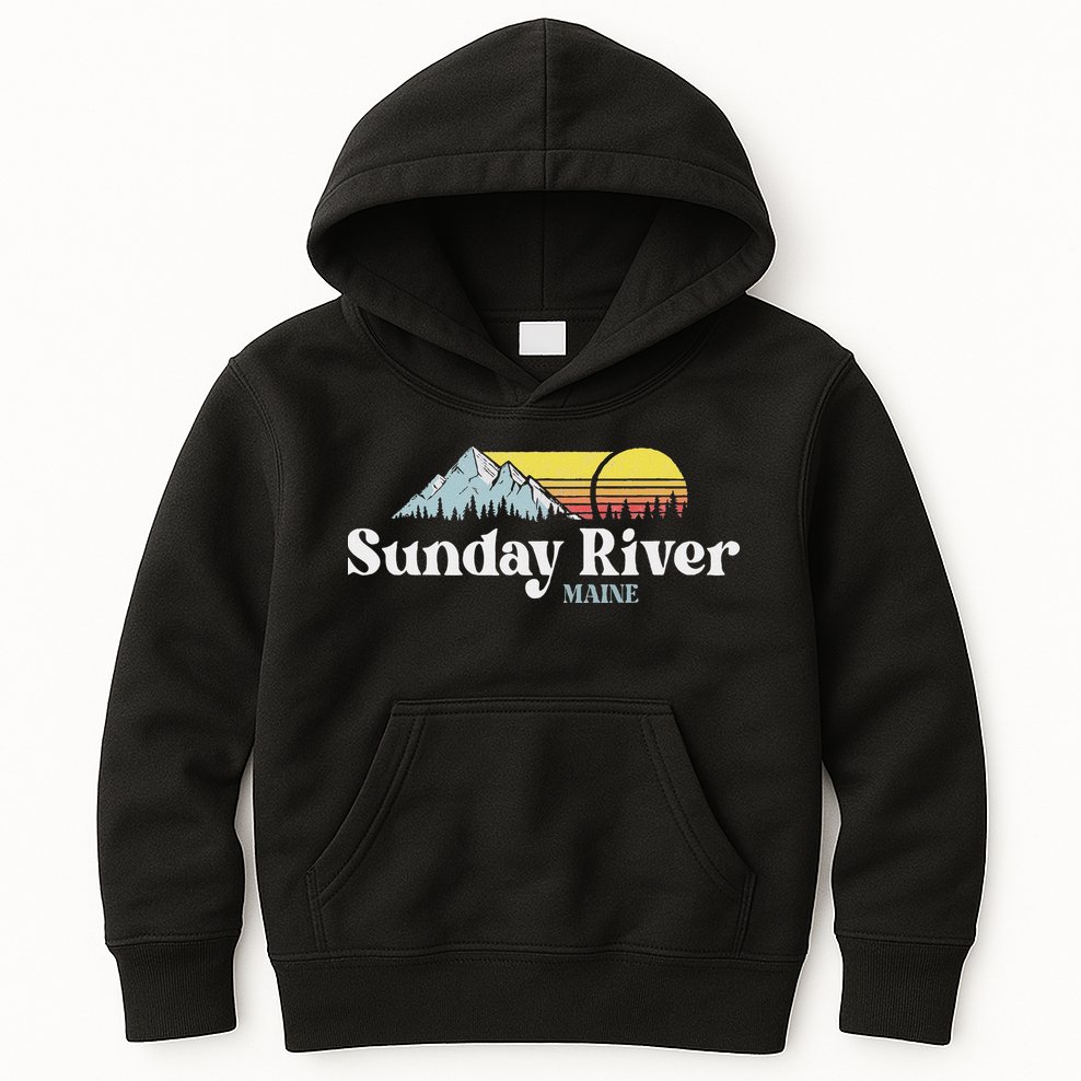 Sunday River Maine Ski Snowboard Hiking Family Vacation Kids Hoodie