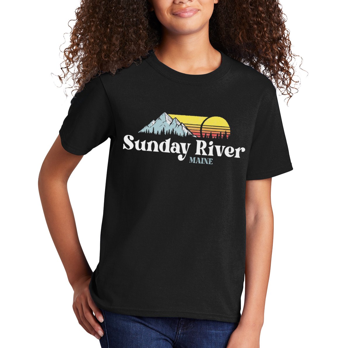 Sunday River Maine Ski Snowboard Hiking Family Vacation Kids T-Shirt