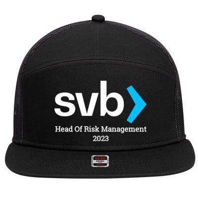 SVB Risk Management Team Svb Risk Management Department 7 Panel Mesh Trucker Snapback Hat