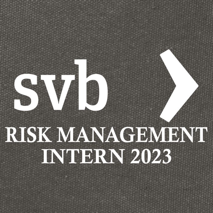 SVB Risk Management Intern Department Dept Team 2023 Cotton Canvas Backpack