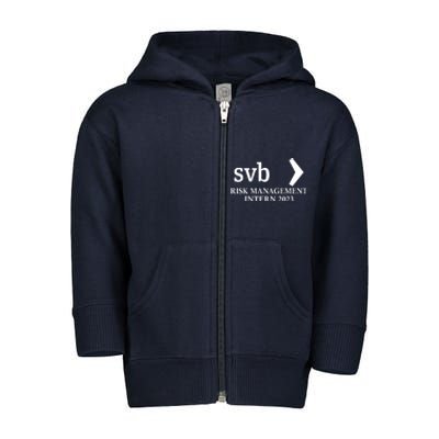 SVB Risk Management Intern Department Dept Team 2023 Toddler Zip Fleece Hoodie