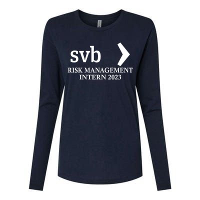 SVB Risk Management Intern Department Dept Team 2023 Womens Cotton Relaxed Long Sleeve T-Shirt