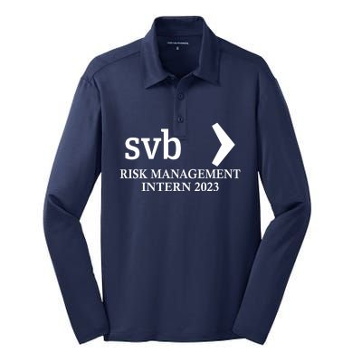 SVB Risk Management Intern Department Dept Team 2023 Silk Touch Performance Long Sleeve Polo