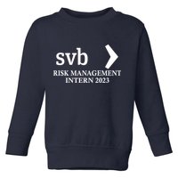 SVB Risk Management Intern Department Dept Team 2023 Toddler Sweatshirt