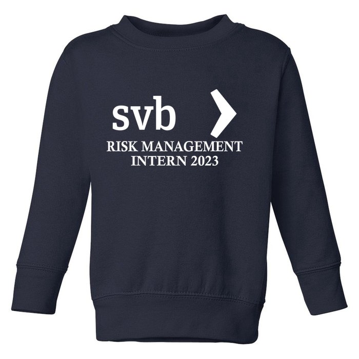 SVB Risk Management Intern Department Dept Team 2023 Toddler Sweatshirt