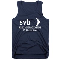 SVB Risk Management Intern Department Dept Team 2023 Tank Top