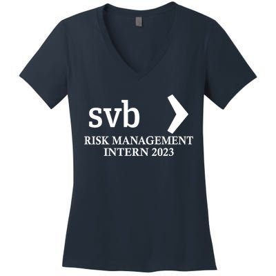 SVB Risk Management Intern Department Dept Team 2023 Women's V-Neck T-Shirt