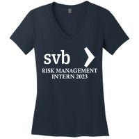 SVB Risk Management Intern Department Dept Team 2023 Women's V-Neck T-Shirt
