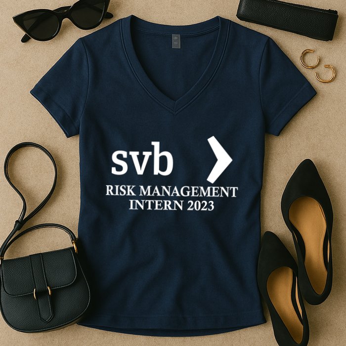 SVB Risk Management Intern Department Dept Team 2023 Women's V-Neck T-Shirt