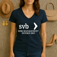 SVB Risk Management Intern Department Dept Team 2023 Women's V-Neck T-Shirt