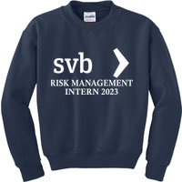 SVB Risk Management Intern Department Dept Team 2023 Kids Sweatshirt