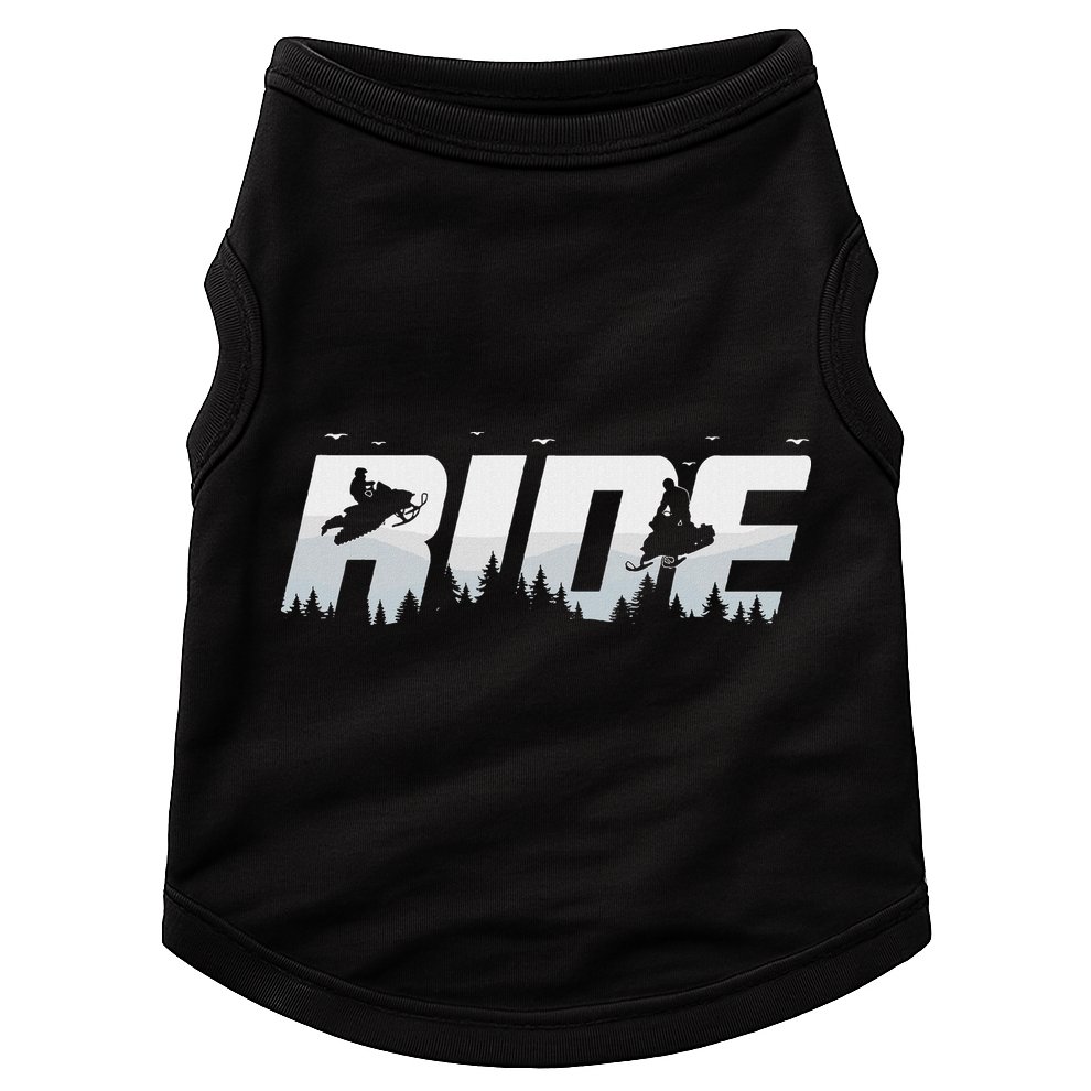Snowmobile Ride Motor Sled Racing Winter Mountain Sports Fan Doggie Tank