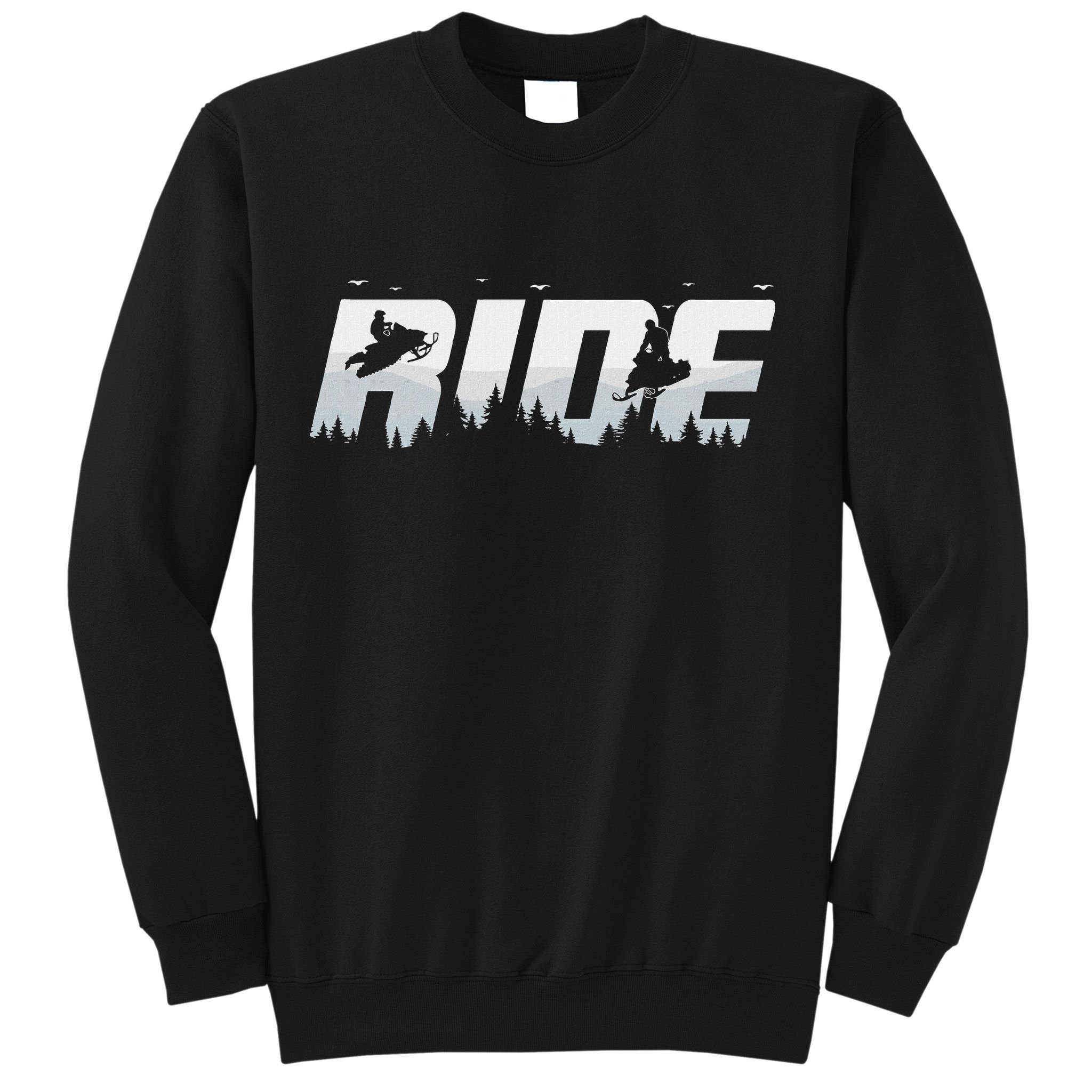 Snowmobile Ride Motor Sled Racing Winter Mountain Sports Fan Sweatshirt