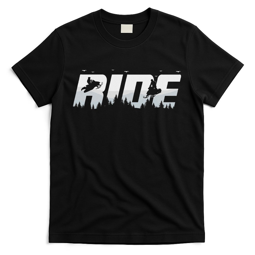 Snowmobile Ride Motor Sled Racing Winter Mountain Sports Fan T-Shirt