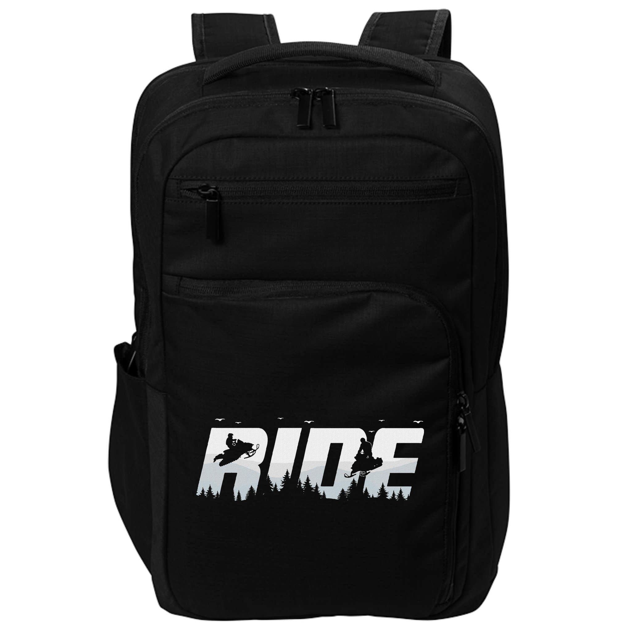 Snowmobile Ride Motor Sled Racing Winter Mountain Sports Fan Impact Tech Backpack