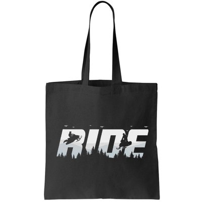 Snowmobile Ride Motor Sled Racing Winter Mountain Sports Fan Bag
