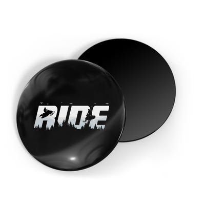 Snowmobile Ride Motor Sled Racing Winter Mountain Sports Fan Magnet