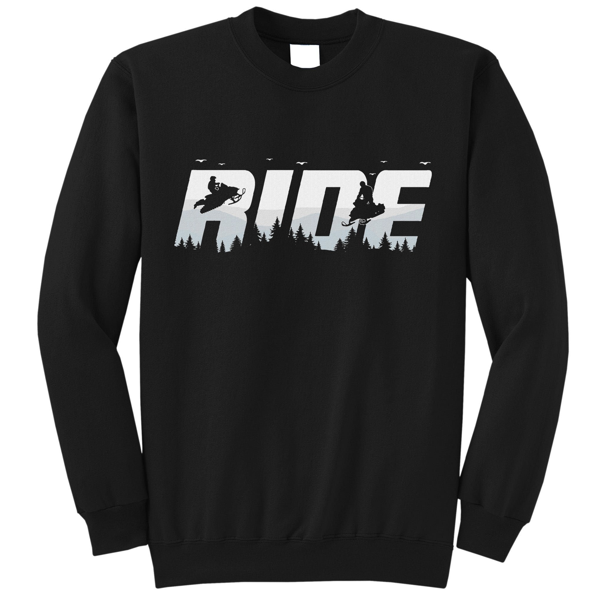 Snowmobile Ride Motor Sled Racing Winter Mountain Sports Fan Tall Sweatshirt