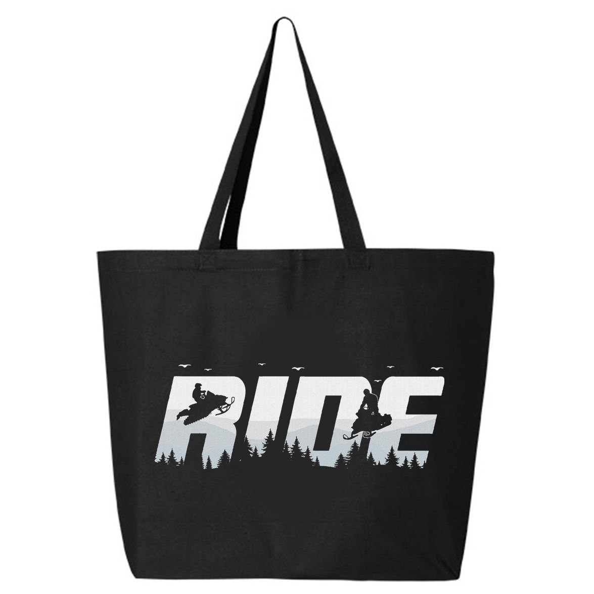 Snowmobile Ride Motor Sled Racing Winter Mountain Sports Fan 25L Jumbo Tote