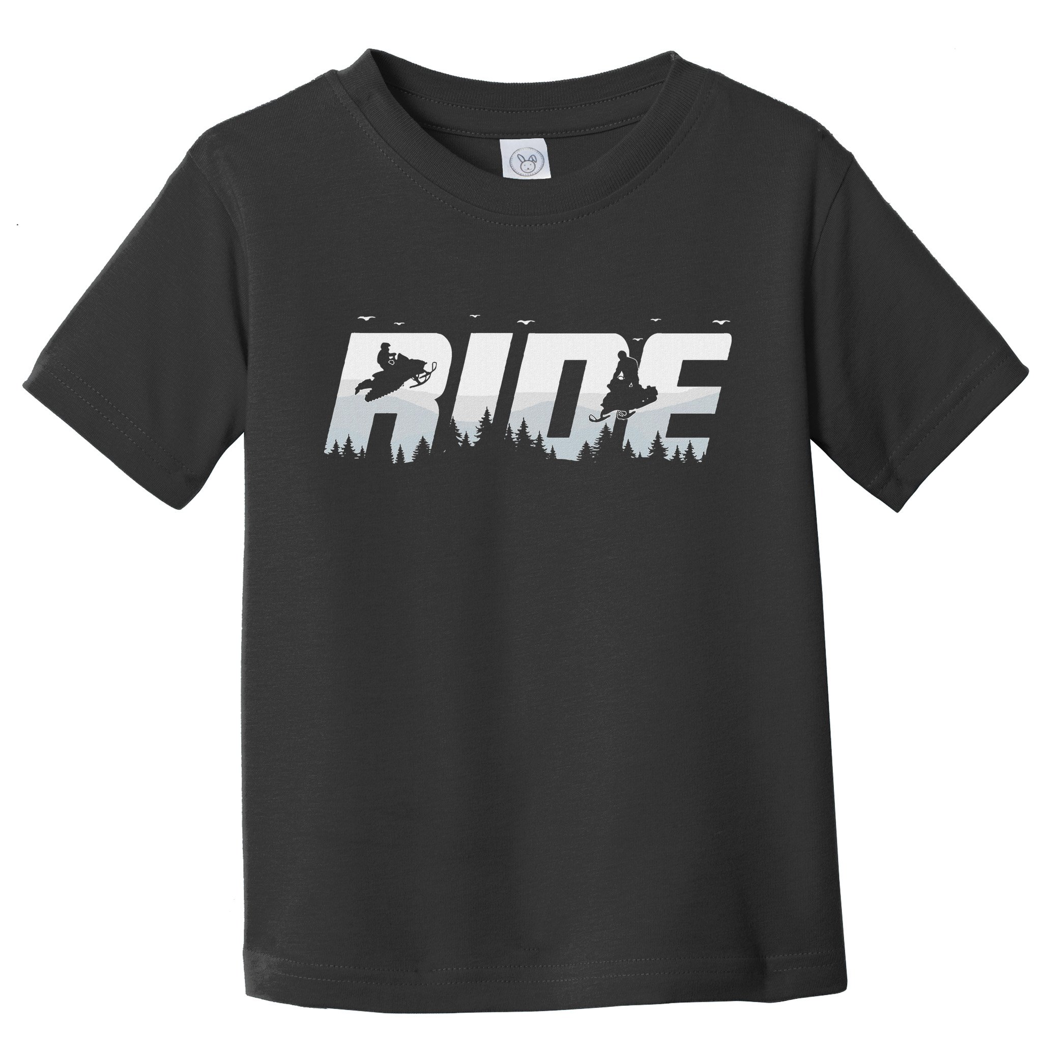 Snowmobile Ride Motor Sled Racing Winter Mountain Sports Fan Toddler T-Shirt